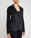 Santorelli Knit Blazer In Black