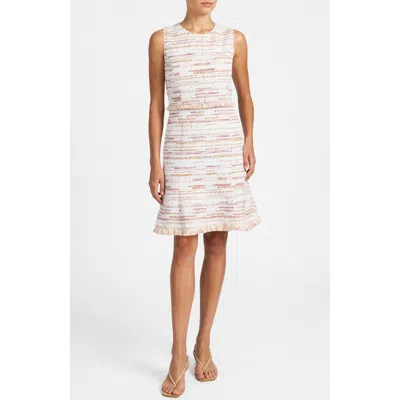 Santorelli Curona Sleeveless Sheath Dress In White