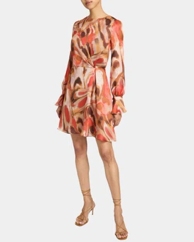 SANTORELLI SANTORELLI DAHLIA LONG RUFFLE SLEEVE DRESS