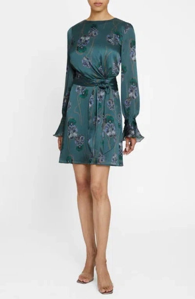 Santorelli Dahlia Long Sleeve Dress In Blue