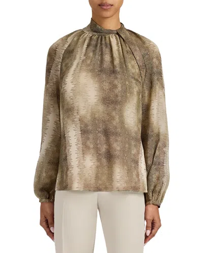 Santorelli Dakota Mock Neck Blouse