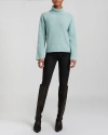 Santorelli Dana Raglan-sleeve Turtleneck Sweater In Sage