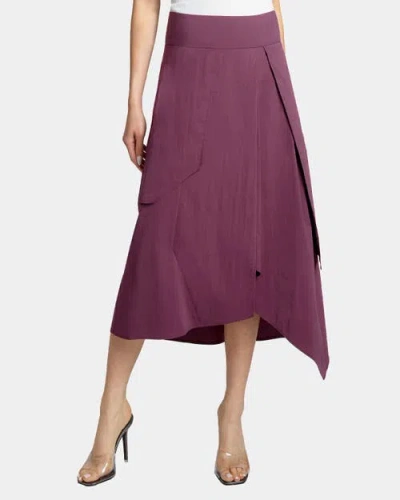 SANTORELLI SANTORELLI DEB MULTI-PANEL ASYMMETRIC MIDI SKIRT