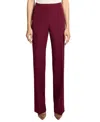 Santorelli Della Staight Leg Pants With Slanted Pockets In Fluid Techno Crepe In Cherry Cola