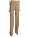 Santorelli Della Straight Leg Pants In Stretch Wool In Brown