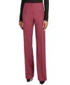 Santorelli Della Straight Leg Pants In Stretch Wool In Purple