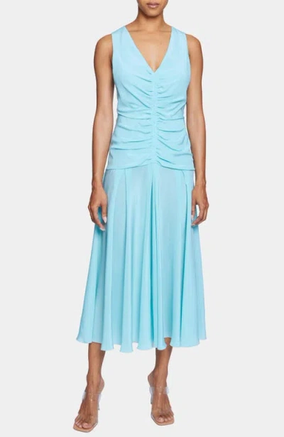 Santorelli Eden Sleeveless Midi Dress In Blue