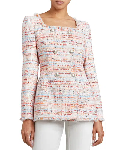 Santorelli Elara Double-breasted Jacket In Pink