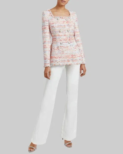 Santorelli Elara Double-breasted Jacket In Shell