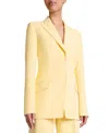 Santorelli Enrica Two-button Jacket In Techno Crepe In Yellow