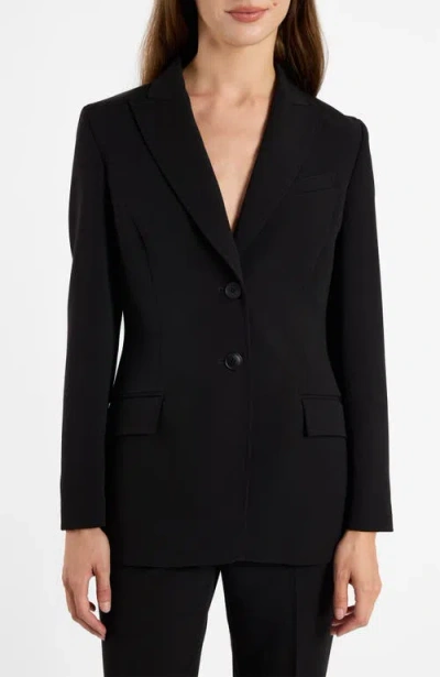 Santorelli Enrica Two-button Sleek Tailored Jacket In Black
