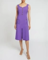 Santorelli Fanny A-line Sleeveless Midi Dress In Cool Purple