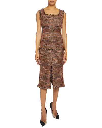 Santorelli Faye Sheath Dress In Green