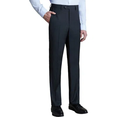 SANTORELLI SANTORELLI FLAT FRONT STRETCH WOOL DRESS PANTS