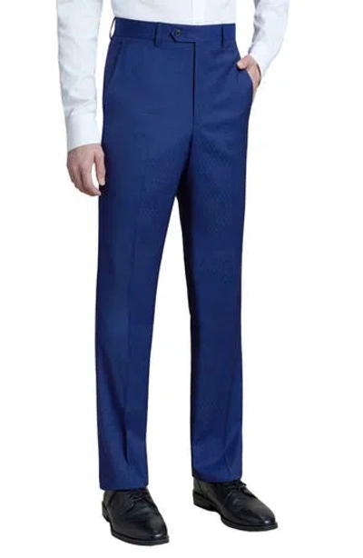 SANTORELLI SANTORELLI FLAT FRONT STRETCH WOOL DRESS PANTS
