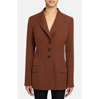 Santorelli Freya Three Button Jacket In Brown