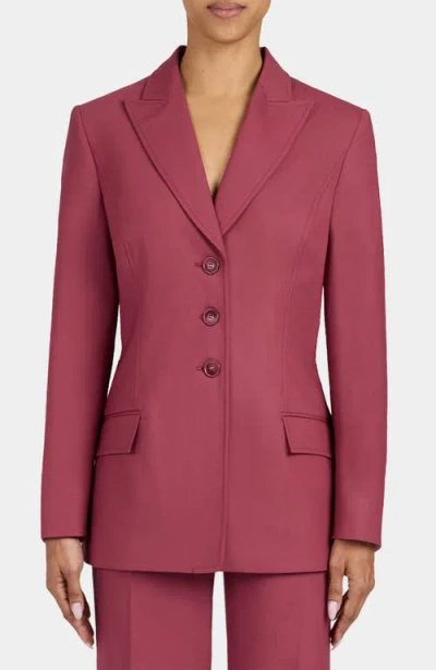 Santorelli Freya Three Button Jacket In Purple