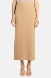 Santorelli Halle Midi Slim Cashmere Blend Knit Skirt In Multi