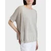 Santorelli Levi Short Sleeve Mesh Knit With Lurex In Beige