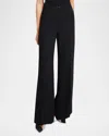 Santorelli Lily Mid-rise Wide-leg Pants In Black