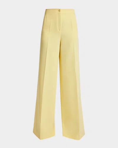 SANTORELLI LILY WIDE-LEG TECHNO CREPE PANTS