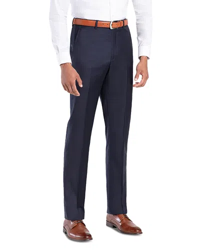 Santorelli Loro Piana Wool Regular Fit Dress Pants In Navy