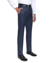 Santorelli Loro Piana Wool Regular Fit Dress Pants In Blue Multi