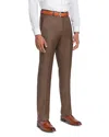 Santorelli Loro Piana Wool Regular Fit Dress Pants In Brown