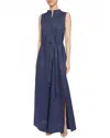 Santorelli Lucy Relaxed Maxi Dress In Blue