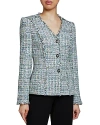 SANTORELLI LUXURY TWEED FRINGE DETAIL JACKET