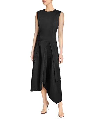 SANTORELLI MADDY SLEEVELESS MULTI-PANEL ASYMMETRIC DRESS IN STRETCH COTTON
