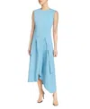 Santorelli Maddy Sleeveless High-low Midi Dress In Blue