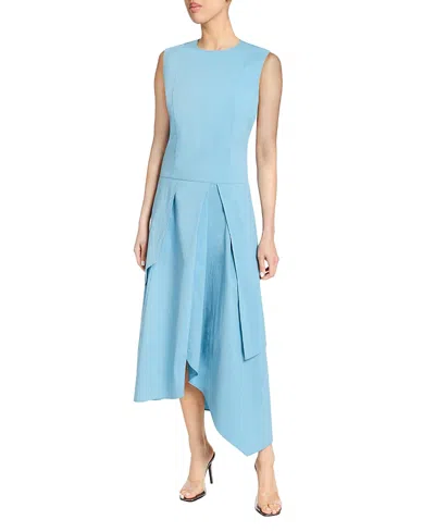SANTORELLI MADDY SLEEVELESS MULTI-PANEL ASYMMETRIC DRESS IN STRETCH COTTON