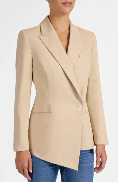 Santorelli Mara Asymmetrical Blazer In Brown