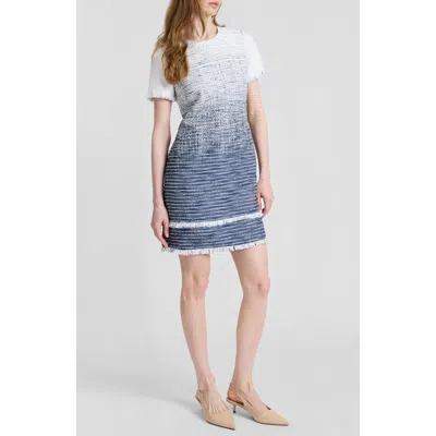 Santorelli Melania Short Sleeve Shift Dress In Multi