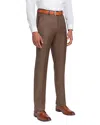 Santorelli Loro Piana Wool Regular Fit Dress Pants In Tobacco