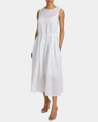 Santorelli Misty Sleeveless Drop-waist Midi Dress