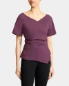 Santorelli Murphy Short Sleeve Wrap Top