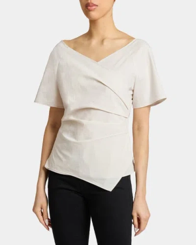 SANTORELLI SANTORELLI MURPHY SHORT SLEEVE WRAP TOP
