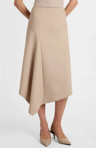 Santorelli Myna Asymmetrical Midi-length Skirt In Animal Print