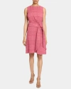 Santorelli Nadia Sleeveless A-line Short Dress In Pink