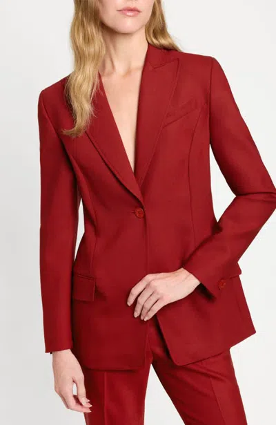 Santorelli Nelli Jacket In Lightweight Virgin Wool Stretch In Imperial Red