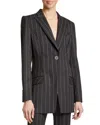 Santorelli Nelli Single Button Linen-blend Jacket In Multi