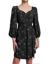 Santorelli Nora Floral-print Sweetheart Mini Dress