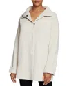 Santorelli Oversized Knit Coat In Creme