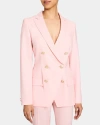 Santorelli Paco Double Breasted Jacket In Pink