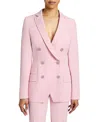 Santorelli Paco Double Breasted Jacket In Soft Stretch Crepe