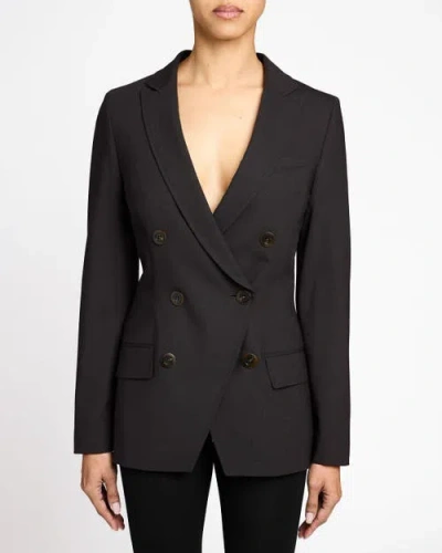 Santorelli Paco Wool Double Breasted Jacket In Black