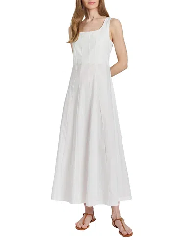 Santorelli Pagina Sleeveless Maxi Cotton Dress In White
