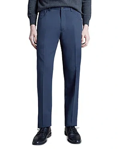 Santorelli Platinum Luigi Cotton & Cashmere Regular Fit Pants In Navy